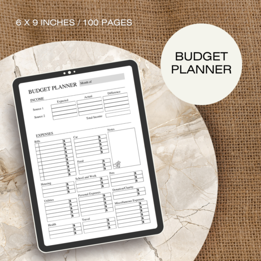 Budget Planner / Editable Canva Template