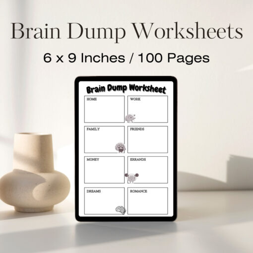 Brain Dump Worksheets / Editable Canva Template