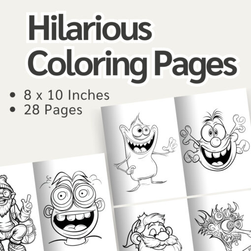 Hilarious Coloring Pages / Sheets of Hilarious Clipart {Coloring Book}