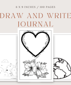 Draw and Write Journal / Editable Canva Template