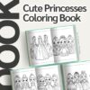 Cute Princesses Coloring Pages / Sheets of Cute Princesses Clipart {Coloring Book}