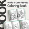 World of Cute Animals Coloring Pages / Sheets of World of Cute Animals Clipart {Coloring Book}