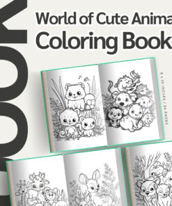 World of Cute Animals Coloring Pages / Sheets of World of Cute Animals Clipart {Coloring Book}