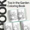 Tea in the Garden Coloring Pages / Sheets of Tea in the Garden Clipart {Coloring Book}