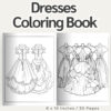 Dresses Coloring Pages / Sheets of Dresses Clipart {Coloring Book}