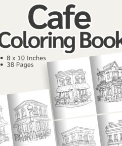 Cafe Coloring Pages / Sheets of Cafe Clipart {Coloring Book}