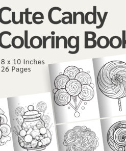 Cute Candy Coloring Pages / Sheets of Cute Candy Clipart {Coloring Book}