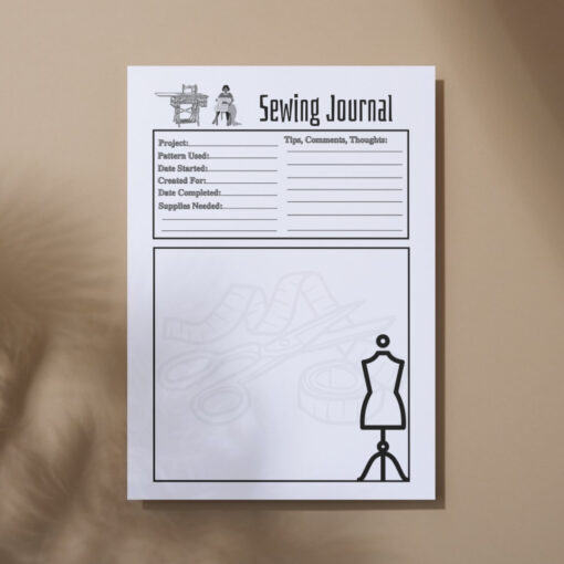 Sewing Journal/ Editable Canva Template