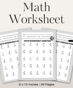 Math Workbook: Addition and Subtraction