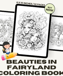 Beauties in Fairyland Coloring Pages / Sheets of Beauties in Fairyland Clipart {Coloring Book}