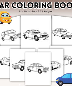 Car Coloring Pages / Sheets of Car Clipart {Coloring Book}