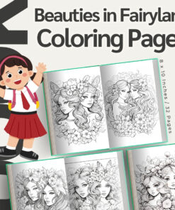 Beauties in Fairyland Coloring Pages / Sheets of Beauties in Fairyland Clipart {Coloring Book}