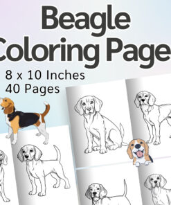 Beagle Coloring Pages / Sheets of Beagle Clipart {Coloring Book}