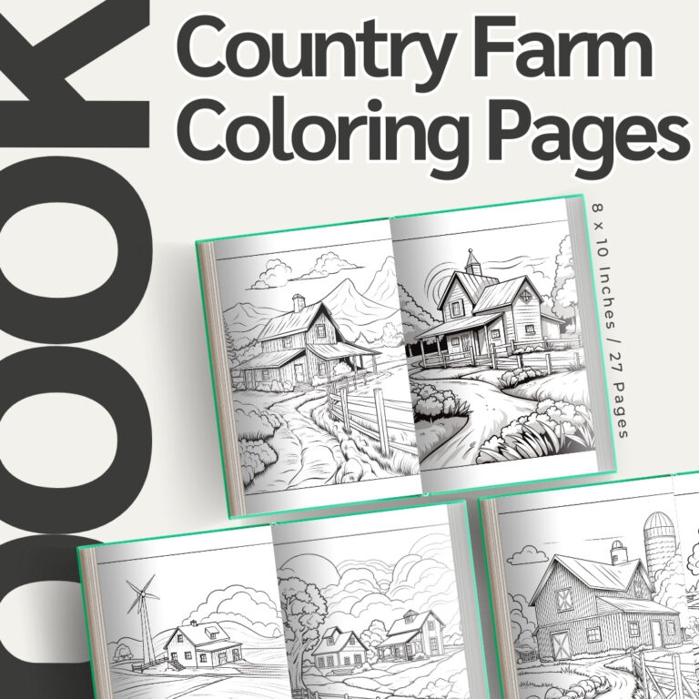 Country Farm Coloring Pages / Sheets of Country Farm {Coloring Book ...