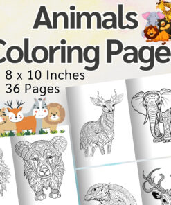 Animals Coloring Pages / Sheets of Animals Clipart {Coloring Book}