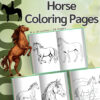 Horse Coloring Pages / Sheets of Horse Clipart {Coloring Book}