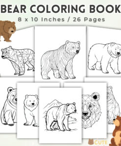 Bear Coloring Pages / Sheets of Bear Clipart {Coloring Book}