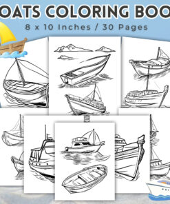 Boats Coloring Pages / Sheets of Boats Clipart {Coloring Book}