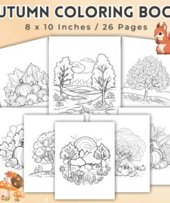 Autumn Coloring Pages / Sheets of Autumn {Coloring Book}