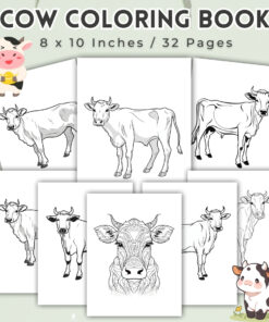 Cow Coloring Pages / Sheets of Cow Clipart {Coloring Book}