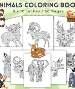 Animals Coloring Pages Vol.3 / Sheets of Animals Clipart {Coloring Book}