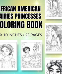 African American Fairies Princesses Coloring Pages / Sheets of African American Fairies Princesses {Coloring Book}