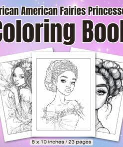 African American Fairies Princesses Coloring Pages / Sheets of African American Fairies Princesses {Coloring Book}