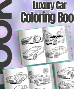 Luxury Car Coloring Pages / Sheets of Luxury Car Clipart {Coloring Book}
