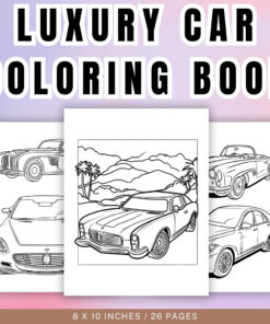 Luxury Car Coloring Pages / Sheets of Luxury Car Clipart {Coloring Book}