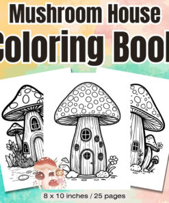 Mushroom House Coloring Pages Vol.3 / Sheets of Mushroom House {Coloring Book}