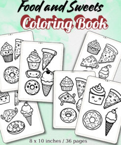 Food and Sweets Coloring Pages / Sheets of Food and Sweets {Coloring Book}
