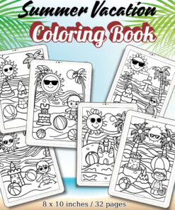 Summer Vacation Coloring Pages / Sheets of Summer Vacation {Coloring Book}