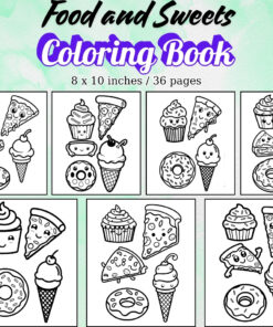 Food and Sweets Coloring Pages / Sheets of Food and Sweets {Coloring Book}
