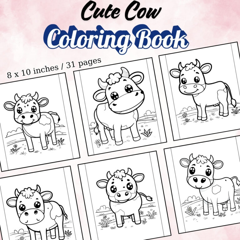 Cute Cow Coloring Pages / Sheets of Cute Cow {Coloring Book ...
