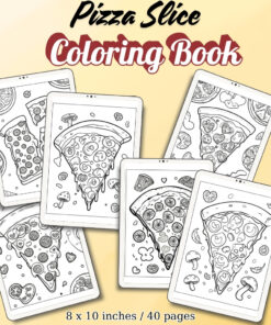 Pizza Slice Coloring Pages / Sheets of Pizza Slice {Coloring Book}