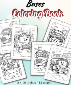 Buses Coloring Pages / Sheets of Buses {Coloring Book}