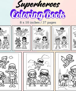 Superheroes Coloring Pages / Sheets of Superheroes {Coloring Book}