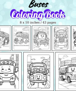 Buses Coloring Pages / Sheets of Buses {Coloring Book}