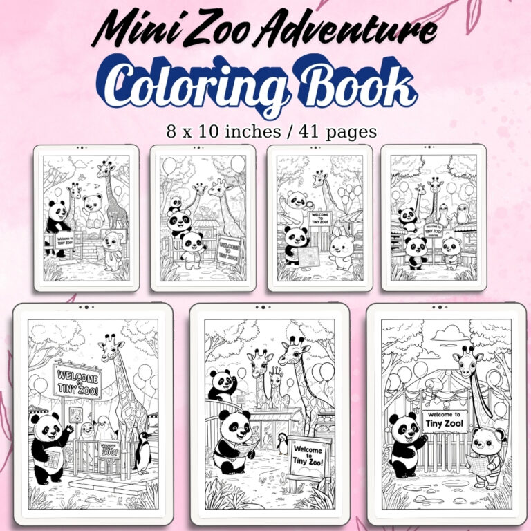 Mini Zoo Adventure Coloring Pages / Sheets of Mini Zoo Adventure ...