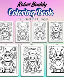 Robot Buddy Coloring Pages / Sheets of Robot Buddy {Coloring Book}