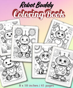 Robot Buddy Coloring Pages / Sheets of Robot Buddy {Coloring Book}
