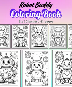 Robot Buddy Coloring Pages / Sheets of Robot Buddy {Coloring Book}