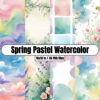 Spring Pastel Watercolor - Digital Paper Clip Art