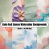 Calm And Serene Watercolor Backgrounds - Digital Paper Clip Art