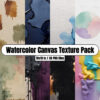 Watercolor Canvas Texture Pack - Digital Paper Clip Art