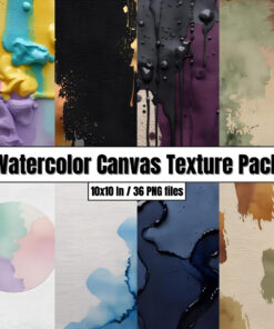 Watercolor Canvas Texture Pack - Digital Paper Clip Art