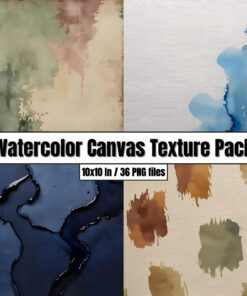 Watercolor Canvas Texture Pack - Digital Paper Clip Art