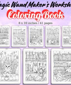 Magic Wand Maker’s Workshop Coloring Pages / Sheets of Magic Wand Maker’s Workshop {Coloring Book}