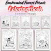 Enchanted Forest Picnic Coloring Pages / Sheets of Enchanted Forest Picnic {Coloring Book}