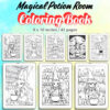 Magical Potion Room Coloring Pages / Sheets of Magical Potion Room {Coloring Book}
